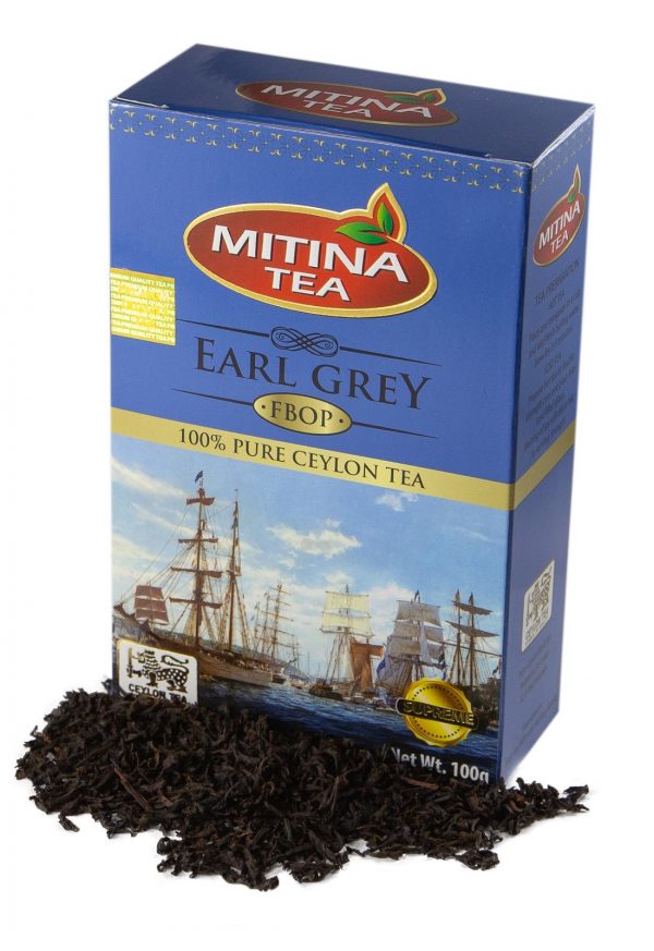 Чай Mitina Earl Gray FBOP листовой 100г