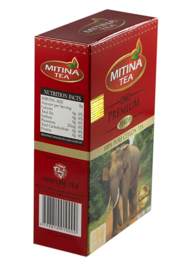 Чай Mitina Premium PEKOE листовой ПЕКОЕ 100г